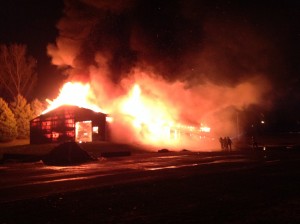 The Brookside Country Club's maintenance building burned to the ground the day after Christmas. Most of the facility's tools and equipment was destroyed in the fire.