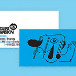 This is a great example of a clean, attention-grabbing business card. Photo credit: ocularinvasion