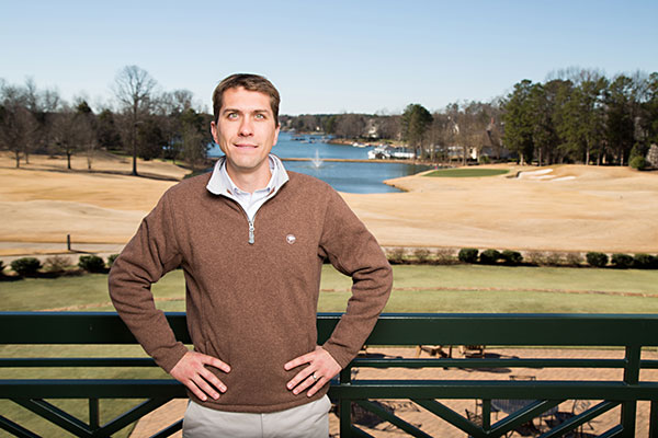 Jared Nemitz of The Peninsula Club takes charge of his greens, and his career, with a military-like precision
