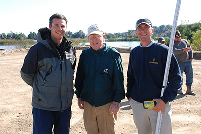 Nelson Caron, Pete Dye and Jared Nemitz, pictured during their time together at Ford Plantation.