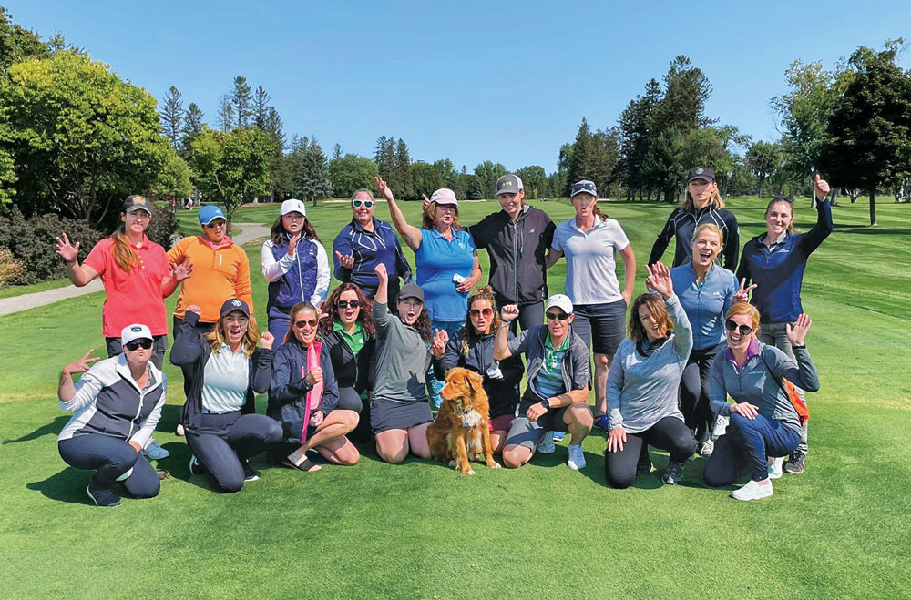 The Women in Turfgrass Management program matches three or four turfgrass students with women established in the green industry. The program recently held an in-person event and golf scramble. (Photo: Morgan Creighton)
