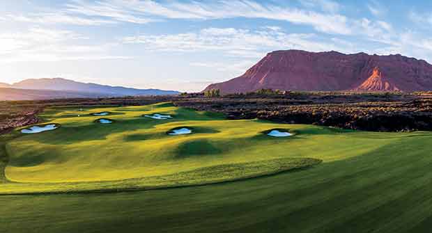 Yates says the course location is tricky. It’s hotter than nearby Las Vegas, but there are ski resorts just a bit north of him. Regardless, the course stays open year-round. (Photo: Brian Oar/Black Desert Resort)