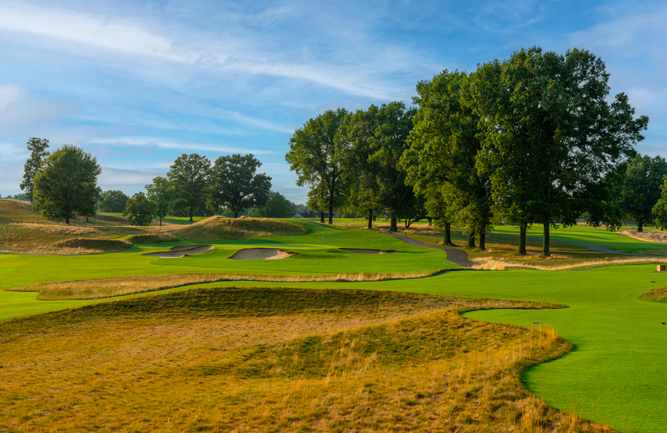 Severidt says the South Course’s eighth hole is a medium-length par 3 and features a small, well-guarded green that demands a precise iron shot. (Photo: Larry Lambrecht)